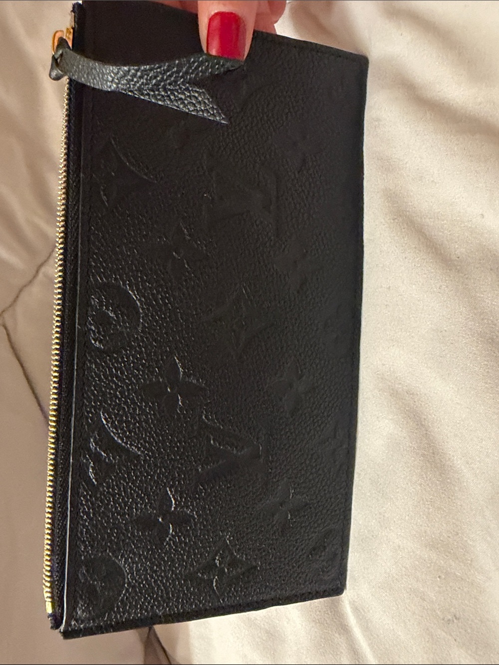 Louis Vuitton Black Embossed Monogram zip insert/card holder - Picture 10 of 15